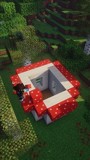I Built a MAGICAL Mushroom House in Minecraft So Easy! #shorts