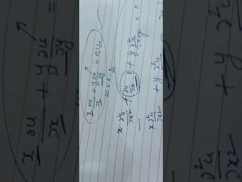 advance calculus 5.2..euler theorems... (second order derivative of homogeneous function)