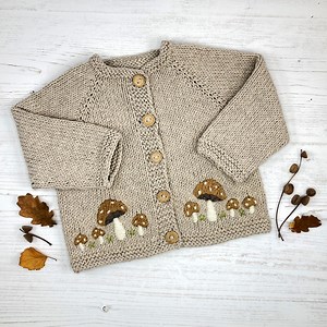 PDF Knitting Pattern, Toadstools Embroidered Cardigan With Video Tutorials - Etsy Australia
