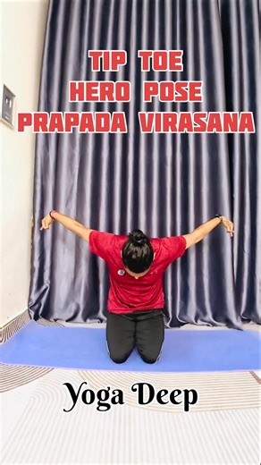 Tip Toe Hero Pose Prapada Virasana