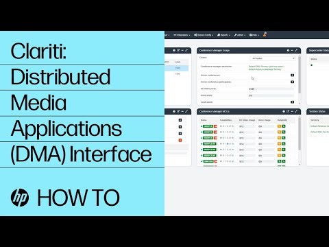 Clariti: Distributed Media Applications (DMA) Interface | HP Support