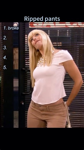 Caroline is using a stapler to fix her pants seam. 📎😳#shorts