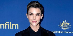 Ruby Rose Debuts Hot Pink & Blue Buzzed Hair Style During Quarantine