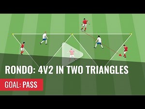 Soccer drill: Rondo - 4v2 in two triangles