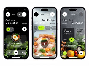 Vegetarian Foods - Mobile App Concept