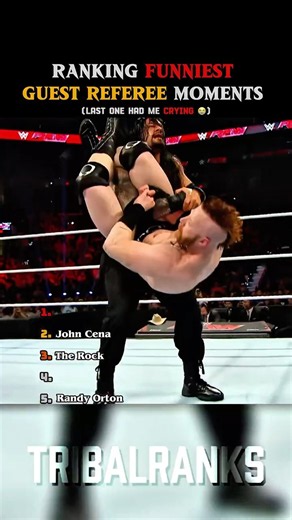 Ranking Funniest Guests Referee WWE Moments #wwe #wwemoments #wweshorts