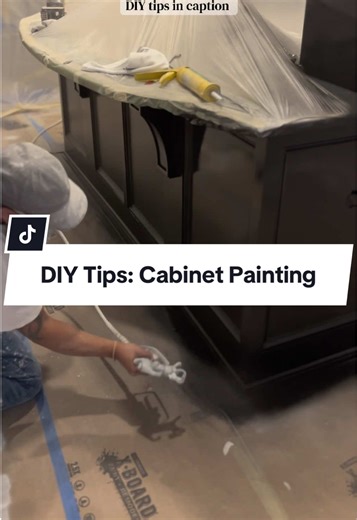 Black cabinets look amazing, but they’re one of the hardest colors to DIY. Here are some tips to help get the best finish for your next cabinet project: 1. Use a tinted primer (not white). White primer under black = more coats, streaks, and uneven depth. A gray or dark-tinted primer gives you richer black faster and better coverage. 2. Sand more than you think you need to. Black shows everything. Any tiny scratch, dent, dust or texture will stand out. Extra prep = smoother final look. 3. Clean w