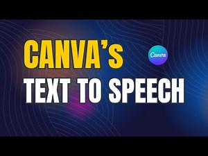 Create Voiceovers Right Inside Canva With Text To Speech!