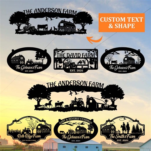 Personalized Ranch Metal Sign, Custom Country Farm Wall Decor, Western Style Sign - Etsy