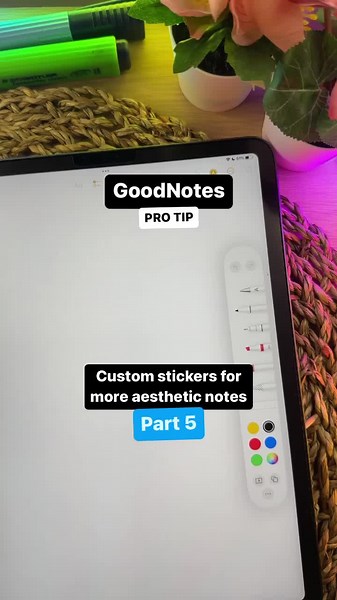 Quick tip for aesthetic notes in GoodNotes 5 - use new iPadOS 16 Apple Notes watercolour and fountain pen to create quick good looking stickers! Simply drag and drop them over to GoodNotes! #notetaking #ipad #digitalplanning