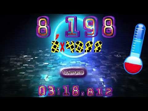 Colorful 8000 to 9000 Find all prime factors timer countup alarm🔔