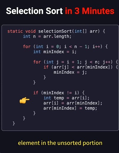 SELECTION SORT IN FEW STEPS