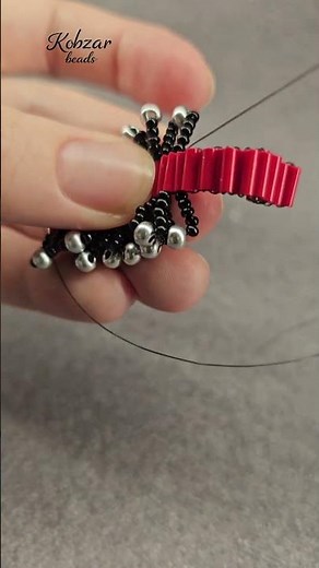 Beading for beginners: beaded ring.Full tutorial available on my YouTube channel.
