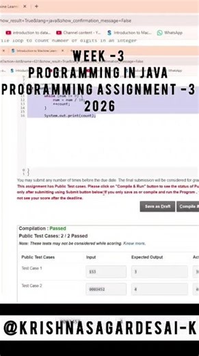WEEK 3 NPTEL Programming in java Programming Assignment 3 2026