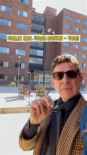 Today - Campus Design & Planning at Gallaudet is hosting an exciting vote for three vibrant color schemes for Carlin Hall, allowing students to participate in the decision-making process. Thank you to the CDP, also known as the Avengers, for incorporating student input into the project. | Elvis Zornoza