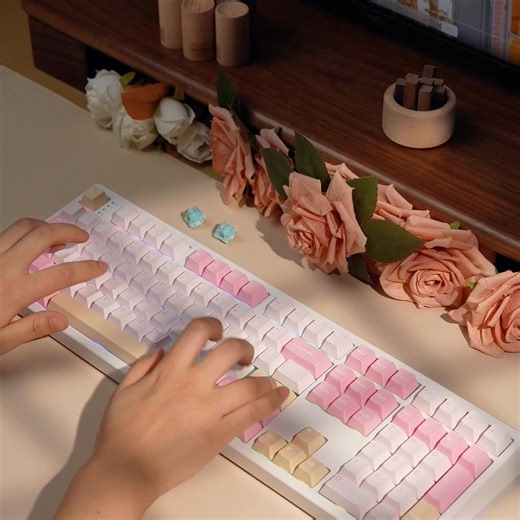Introducing the TH108 - A Game-Changing Keyboard! 🚨 Get ready to experience full-size power with a twist of comfort and sound. Here's what sets it apart: • 🌟 100% Sized for the ultimate typing experience • 🔩 5-Layer Padded Gasket-Mount for reduced noise and increased durability • 💻 Hot-Swappable switches for customized typing • 🔋 8000mAh battery for long-lasting performance • 🌈 RGB Backlight for an immersive experience | Epomaker