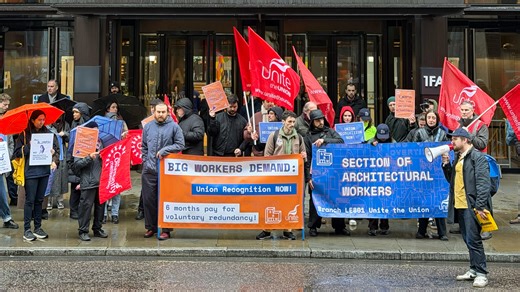 "Bjarke Ingels shame on you" chant protestors at pro-union demonstration