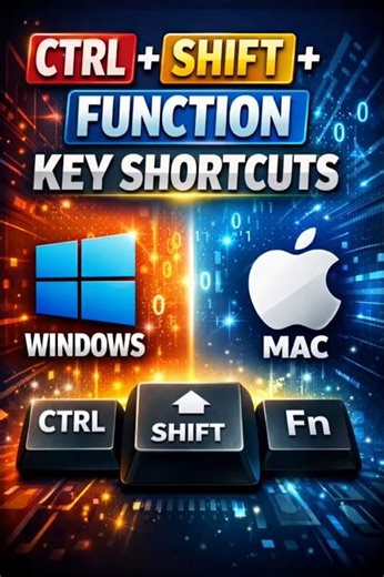 CTRL, SHIFT & Fn Keyboard Shortcuts | Windows & Mac Tips 🔥 #shortcuts #windows #mac