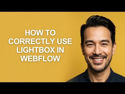 How To Correctly Use Lightbox In Webflow - KevinHowTo