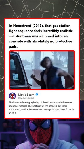 Movie Beam on Instagram: "Homefront 2013 Gas Station Fight Scene Used Unpadded Stuntman on Concrete Highlighting the intense realism of the gas station fight scene in Homefront (2013), where a stuntman performed a dangerous slam directly onto concrete without pads."