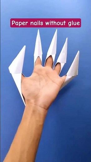 paper nail without glue #papercraft