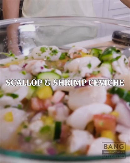 10K views · 123 reactions | How to Make Scallop & Shrimp Ceviche #ceviche #shrimp #bangproductionstv | Mimi Kozma | Facebook