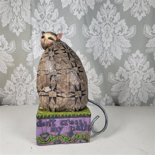 Vintage Black Cat Jim Shore Figurine "don't Cross My Path" - Etsy