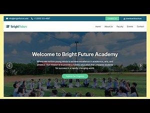 Create a Stunning Responsive School Website from Scratch! | HTML, CSS & JavaScript Full Tutorial!