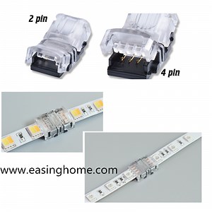 [Hot Item] LED Strip Connectors 2 Pin/4 Pin/5 Pin LED Strip Accessories Quick and Easy Installation LED Strip Lighting Connector Alternative to Soldering