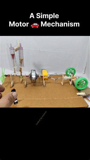 IC Engine Motor Model with Dc Motor ⚙️#automobile #dcmotor #project #technology #diy #youtubeshorts