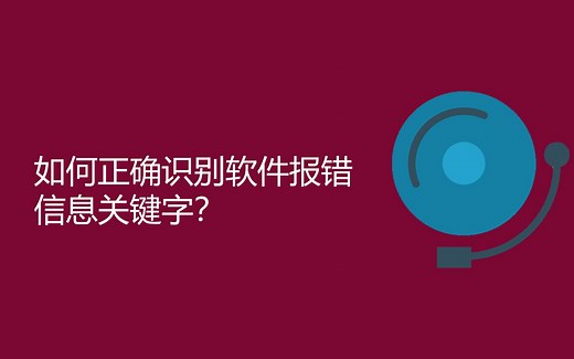 如何正确识别软件报错信息关键字？