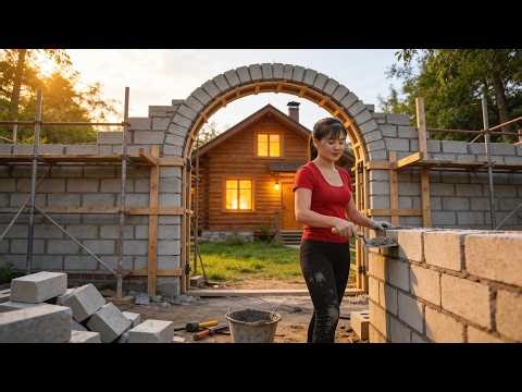 TIMELAPSE -- Building a New Concrete Gate in the Forest – Full Step-by-Step Construction
