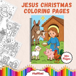 20  Jesus Coloring Pages, Religious Nativity Coloring Pages Printable, Mary and Joseph Christian Christmas PDF for Kids Adults - Etsy