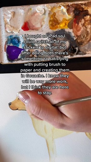 Excited to paint these lab stickers in all three lab colors! #labradorretriever #labrador #yellowlab #dogsticker #etsyshop #smallbusiness