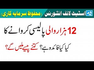 State Life Insurance Policy Rs 12000 || State Life Policy || Just Invest 12 Thousands