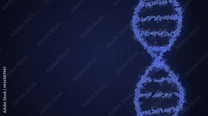 Medical concept - DNA model looping rotation animation