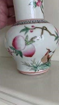 Peach & Birds Fanlangcai Gilt Vase, Qing Dynasty Yongzhen 1644-1912
