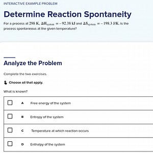 INTERACTIVE EXAMPLE PROBLEMDetermine Reaction SpontaneityFor ... | Filo