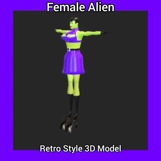 Alien Female 3D Model #3dobject