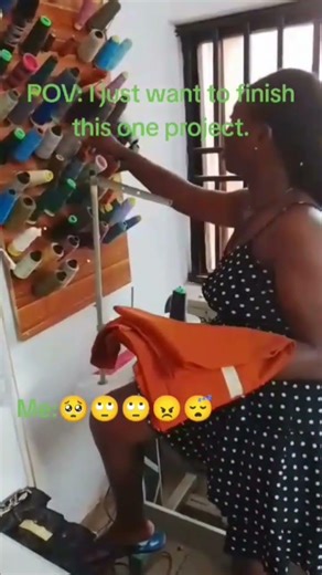 Sourcing for matching thread for color fabric is my therapy, honestly #fashion