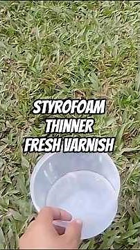 Don’t throw away styrofoam! save big by mixing styrofoam and thinners #shortvideo #diy #diyprojects