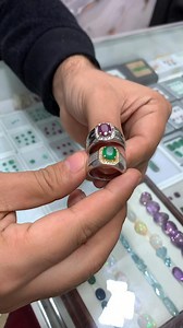 18K views · 507 reactions | Both ring on just 70,000-/ Emerald & ruby in pure silver ring Available for order contact on WhatsApp +923459311035 | Zubair Ali gems | Facebook
