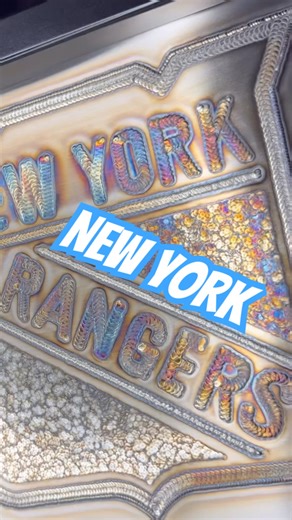 Ranger Ready #shorts #weldart #welding #newyorkrangers #tigwelding