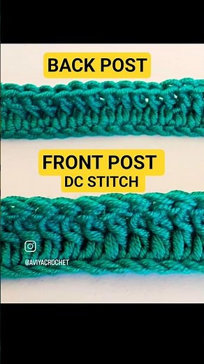 Double Crochet Stitch Made EASY with Front and Back Post✨️ #crochet #shorts ‪@Aviyacrochet‬