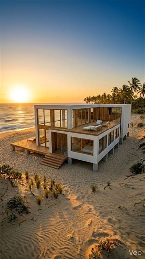 From Empty Beach to Tropical Stilt House | 30s Construction Transformation