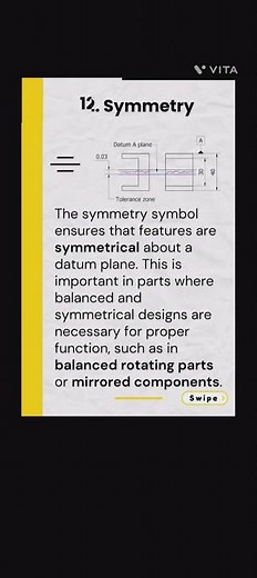 Symmetry GD&T | Equal Balance & Alignment Explained in Hindi ⚡ 🦾🔥#shorts