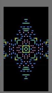 Abstract Automaton ♫ #cellularautomata #algorithmicart #shorts #mathart