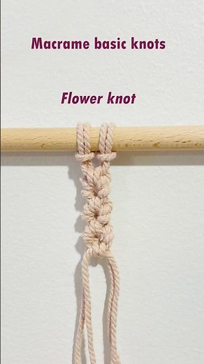 Learn how to create a beautiful macramé flower knot in this step-by-step tutorial! 🌸#shorts
