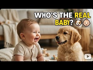 Who’s the Real Baby? 😂 Baby vs Dog Copy Battle | Funniest Baby & Puppy Moments Ever!