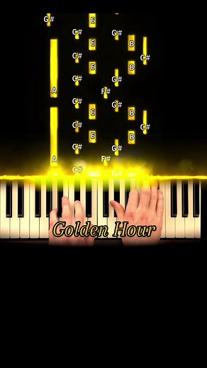 how to play golden hour by JVKE on piano in seconds - easy beginner tutorial! #pianotutorial #pianolesson #beginner #song #learn #easypiano #motivation #gray_toven #graytoven #education #cool #popular #goldenhour #jvke #pianotok